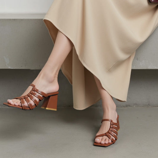 Purchase Women's Emory Open Toe Mules Heels Online | Nawabi Shoes BD