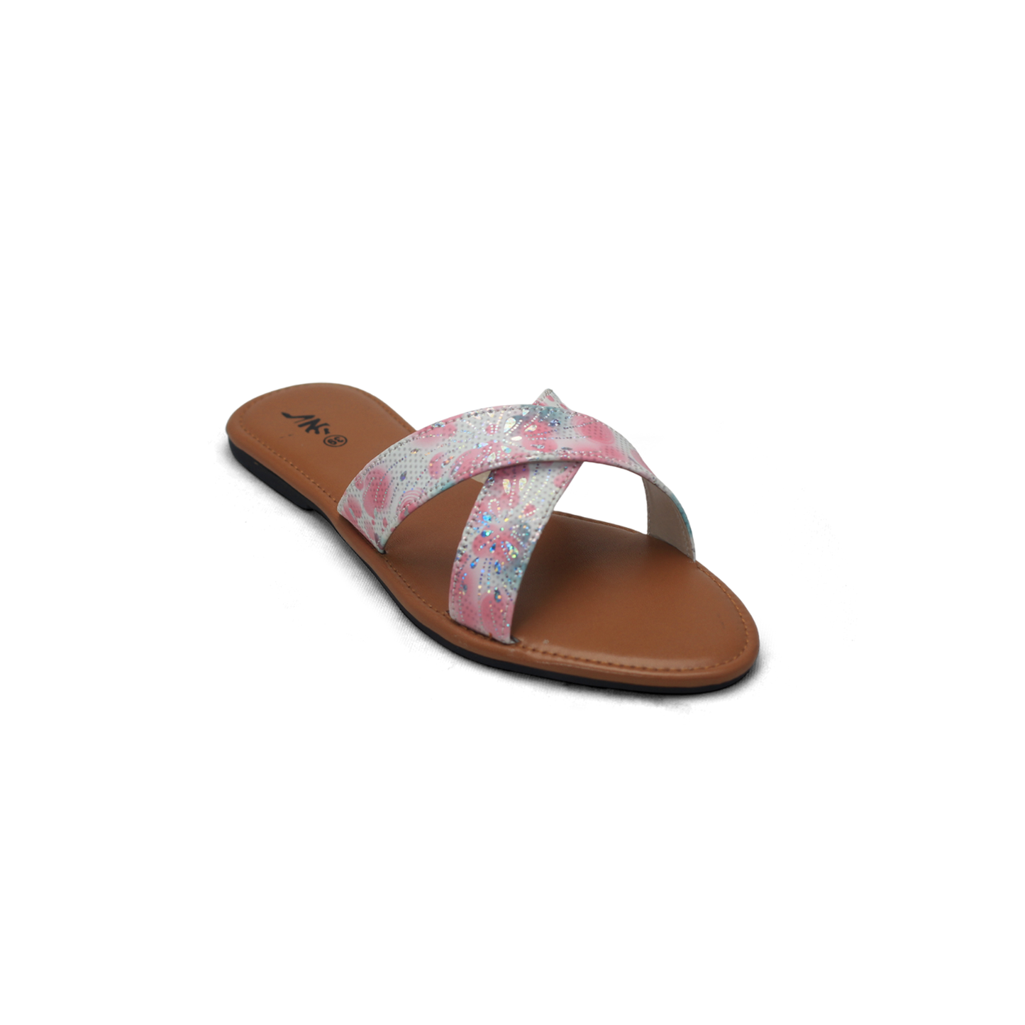 Floral Print Criss-Cross Sandals - Stylish & Comfortable Sliders - Nawabi shoes bd