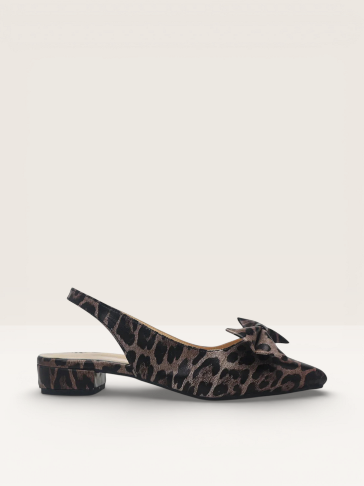Dreamy Gleam Leopard Print Slingback Kitten Heels - nawabi shoes bd - Nawabi Shoes BD