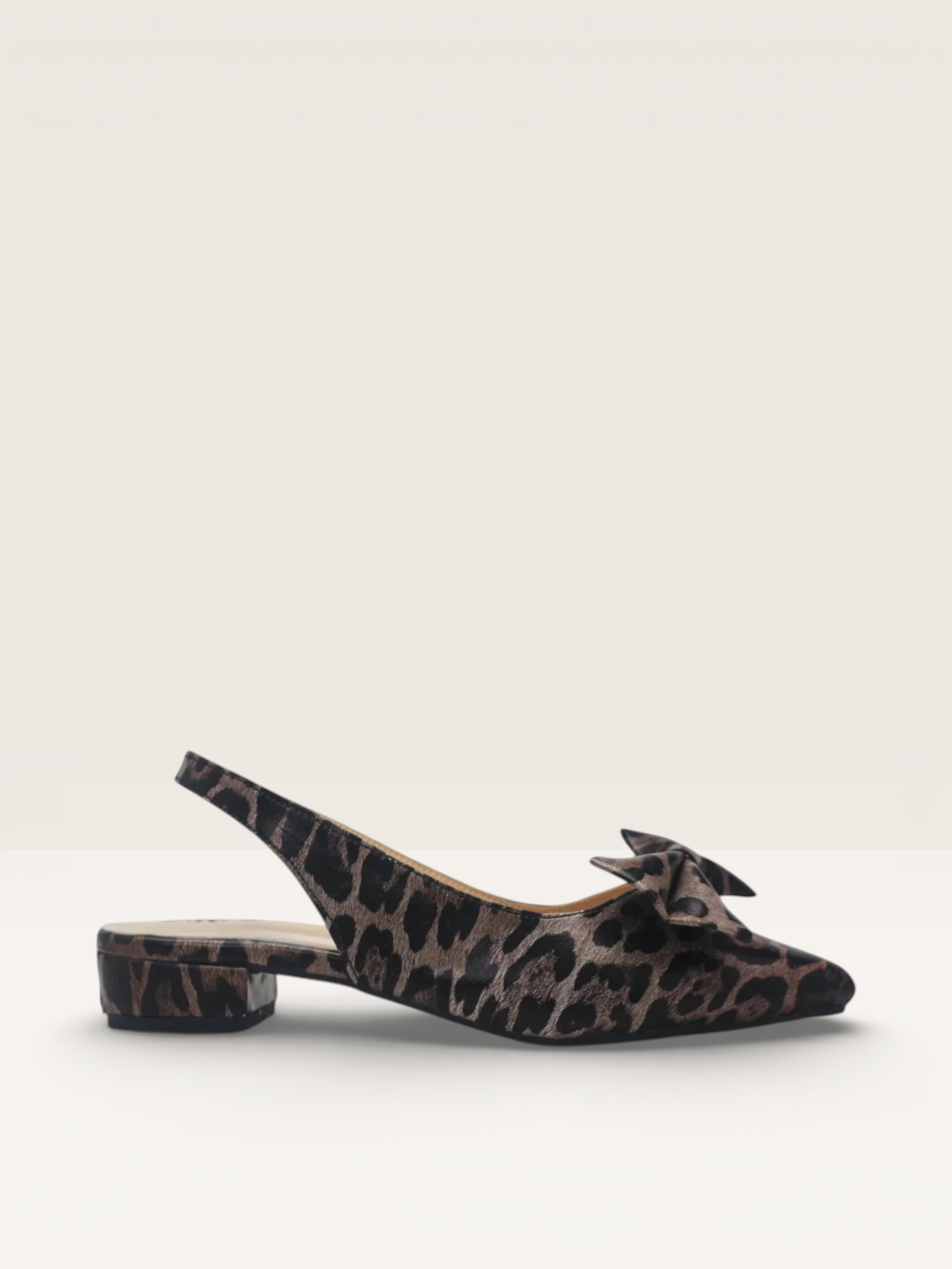 Dreamy Gleam Leopard Print Slingback Kitten Heels - nawabi shoes bd - Nawabi Shoes BD