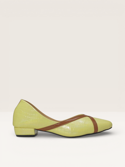 Women's Low-Heel Pumps with Crossover Strap and Pointed Toe | Nawabi Shoes BD - Nawabi Shoes BD
