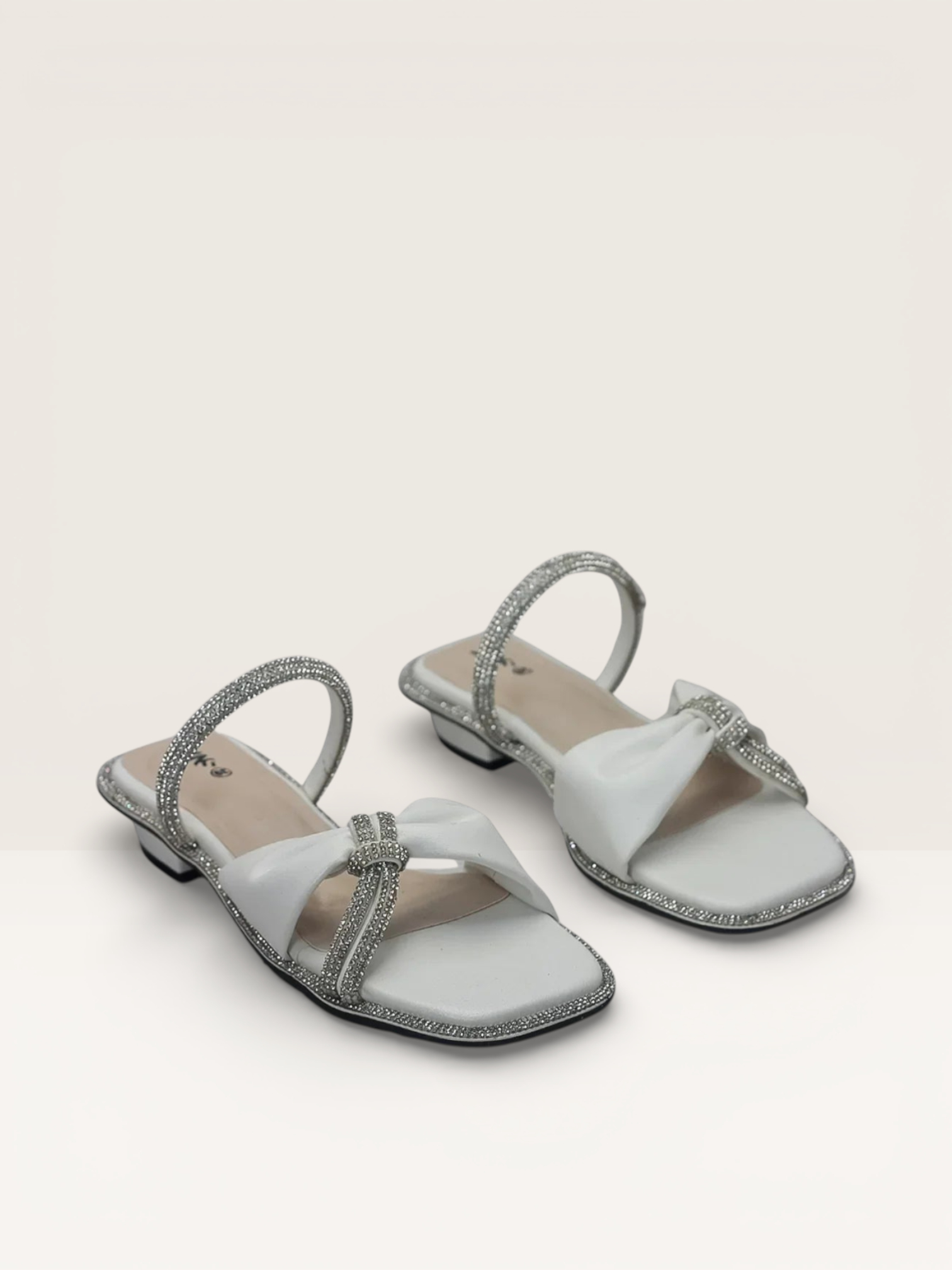 Rhinestone Sandals - Elegant Flat Sandals for Women - Nawabi Shoes BD - Nawabi Shoes BD