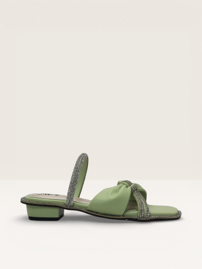 Rhinestone Sandals - Elegant Flat Sandals for Women - Nawabi Shoes BD - Nawabi Shoes BD