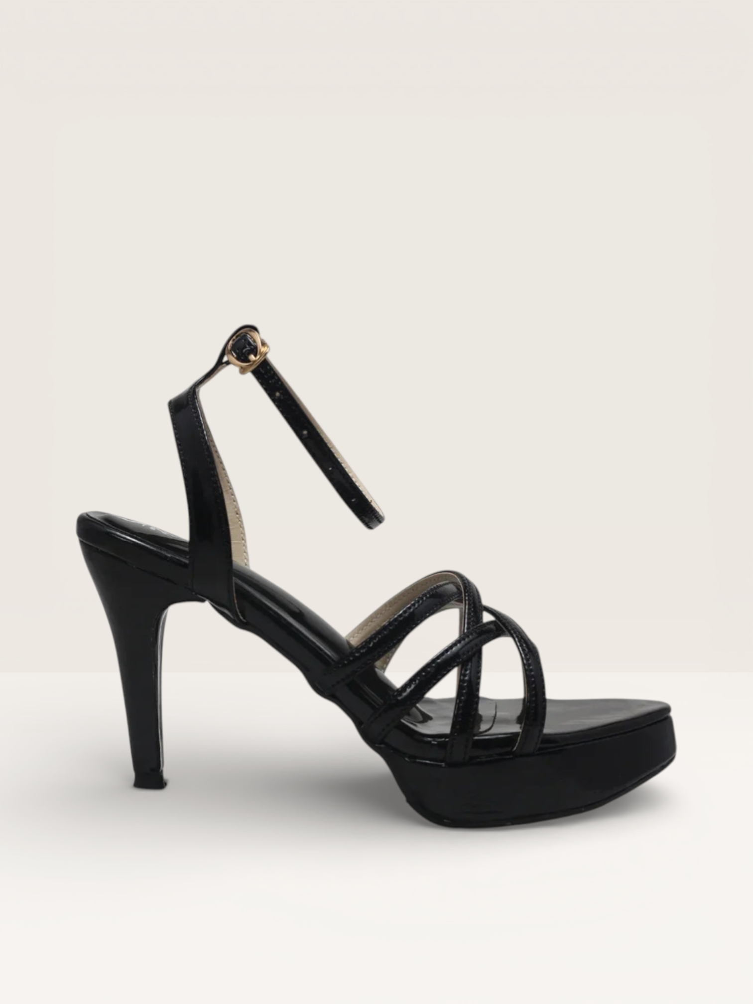 Golden Strappy High Heel Sandals - Elegant & Stylish Platform Heels" - Nawabi Shoes BD
