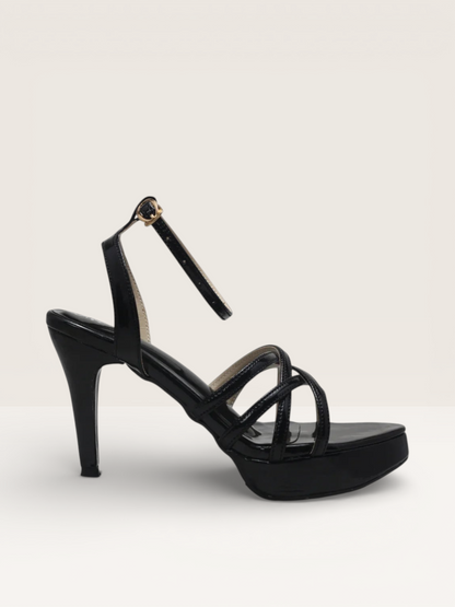 Golden Strappy High Heel Sandals - Elegant & Stylish Platform Heels" - Nawabi Shoes BD