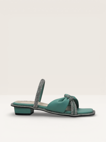 Rhinestone Sandals - Elegant Flat Sandals for Women - Nawabi Shoes BD - Nawabi Shoes BD