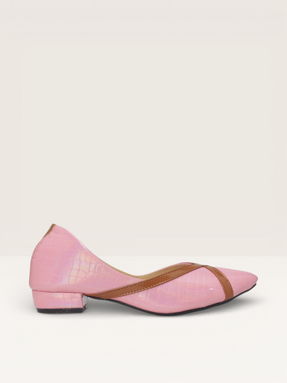 Women's Low-Heel Pumps with Crossover Strap and Pointed Toe | Nawabi Shoes BD - Nawabi Shoes BD