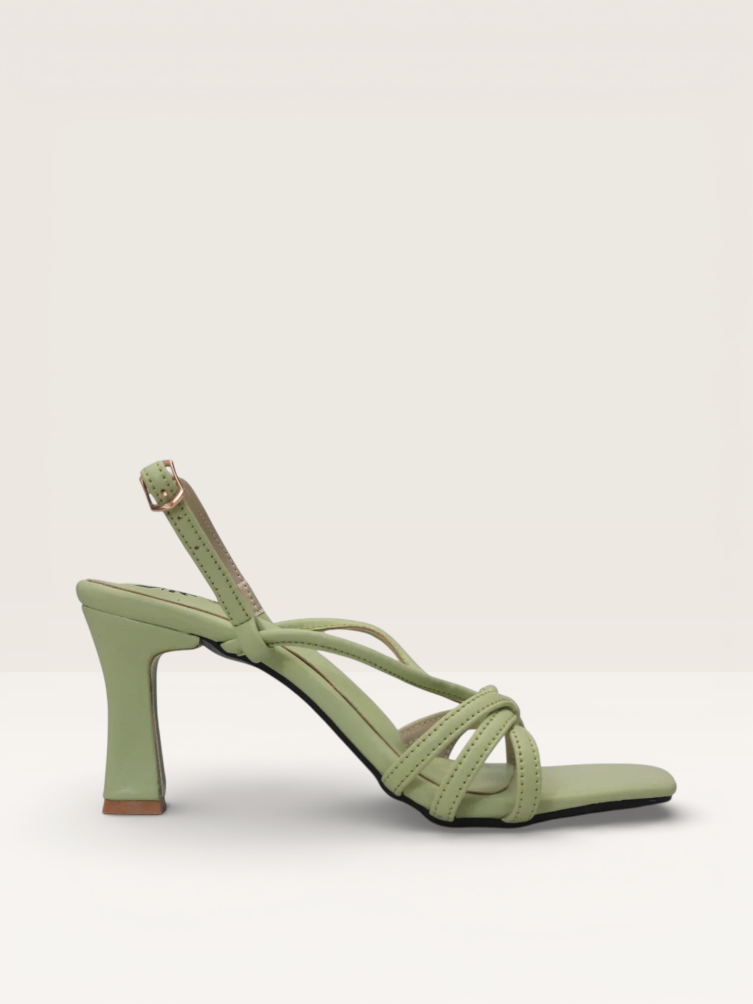 Mint Green Square Toe Heels - Stylish Strappy Sandals" nawabi shoes bd - Nawabi Shoes BD