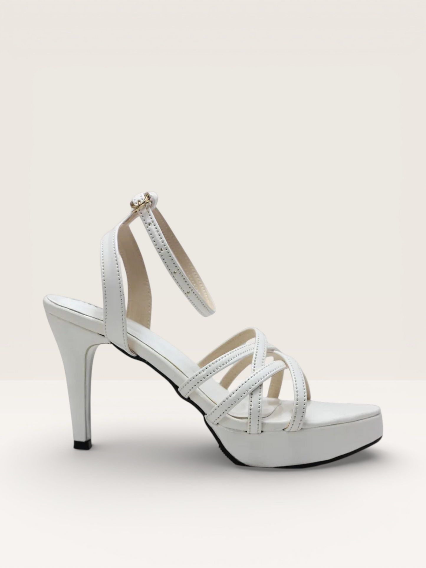 Golden Strappy High Heel Sandals - Elegant & Stylish Platform Heels" - Nawabi Shoes BD