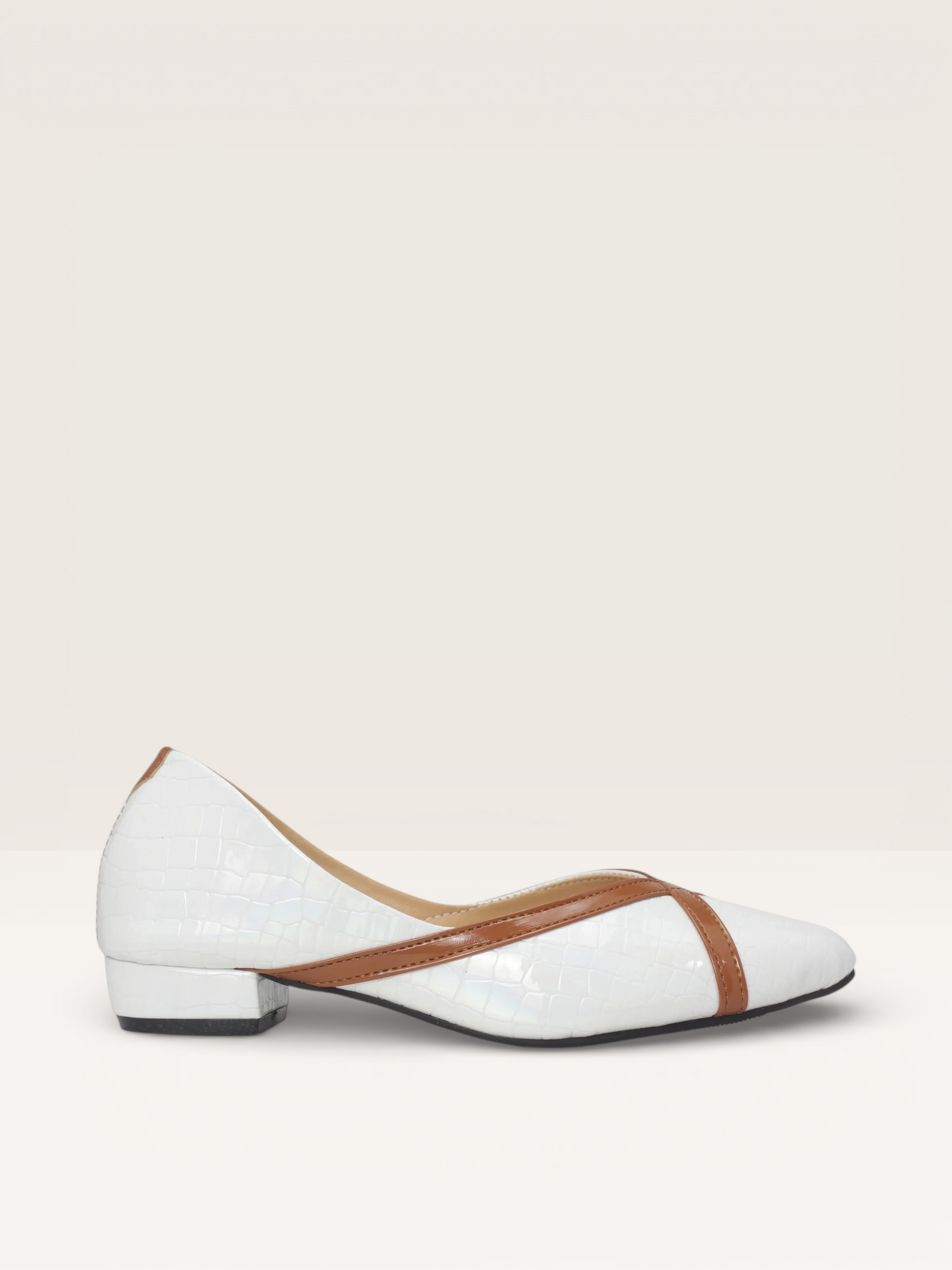 Women's Low-Heel Pumps with Crossover Strap and Pointed Toe | Nawabi Shoes BD - Nawabi Shoes BD
