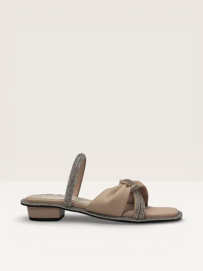 Rhinestone Sandals - Elegant Flat Sandals for Women - Nawabi Shoes BD - Nawabi Shoes BD