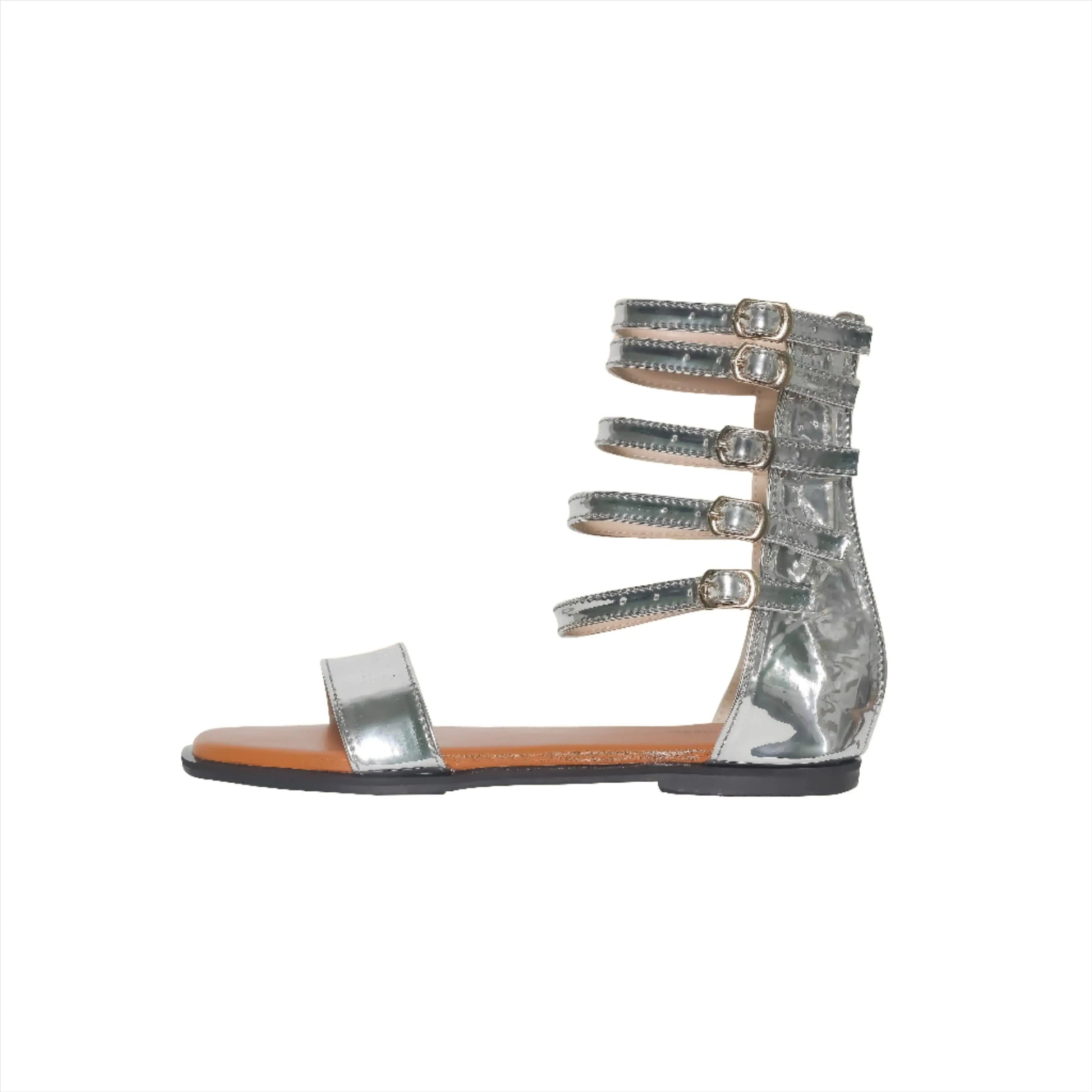 Ankle Strap Glitter Gladiator Women's Flat Sandals | Nawabi Shoes BD - Nawabi Shoes BD