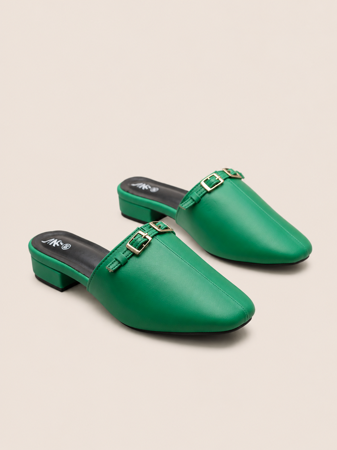 Nawabi Classic Buckle Closed Toe Mule Shoes for Women | Nawabi Shoes