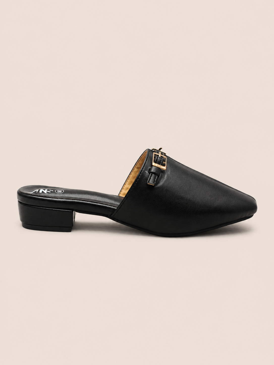 Nawabi Classic Buckle Closed Toe Mule Shoes for Women | Nawabi Shoes