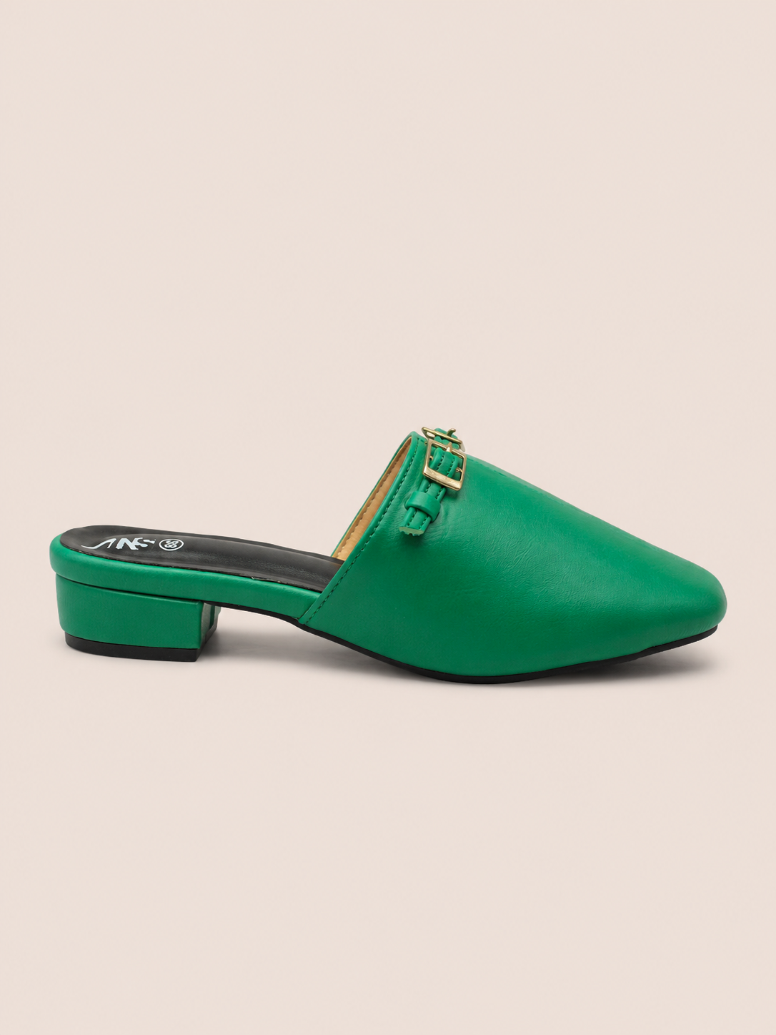 Nawabi Classic Buckle Closed Toe Mule Shoes for Women | Nawabi Shoes