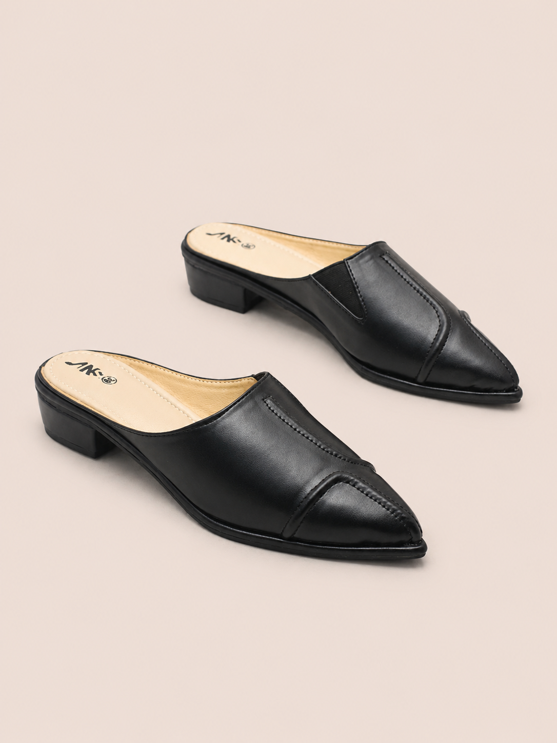 Classic Pointed Toe Low Heel Mule Shoes for Women  | Nawabi Shoes