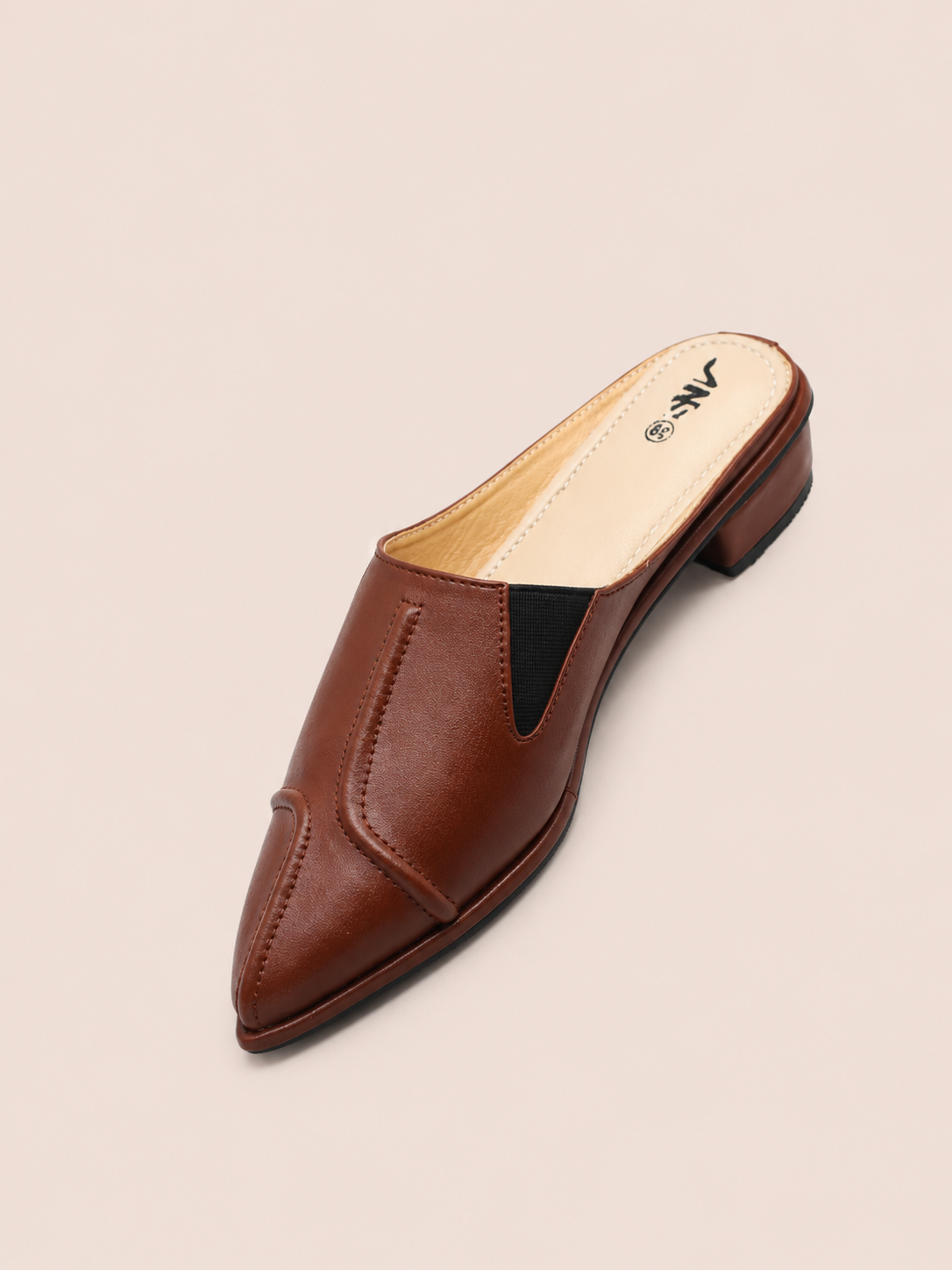 Classic Pointed Toe Low Heel Mule Shoes for Women  | Nawabi Shoes
