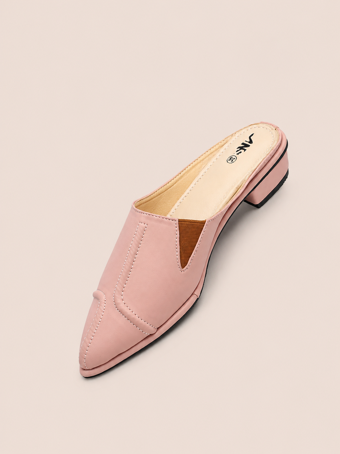 Classic Pointed Toe Low Heel Mule Shoes for Women  | Nawabi Shoes