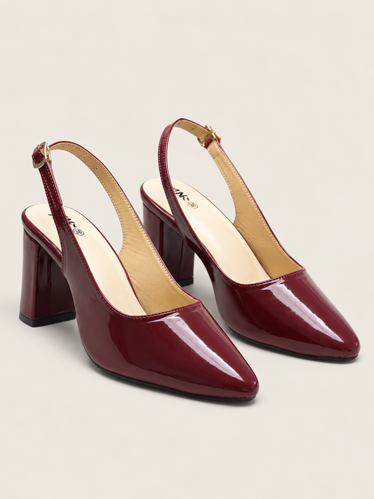 Women’s Pointed Toe Block Heel Pumps | Slingback Heels | Nawabi Shoes