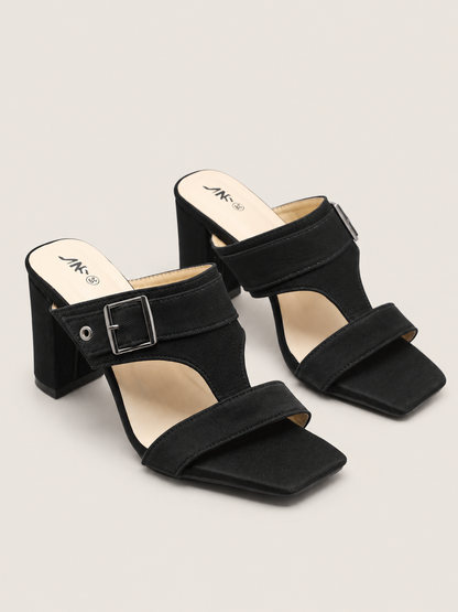 Women’s Block Heel Sandals with Buckle Strap  | Nawabi Shoes