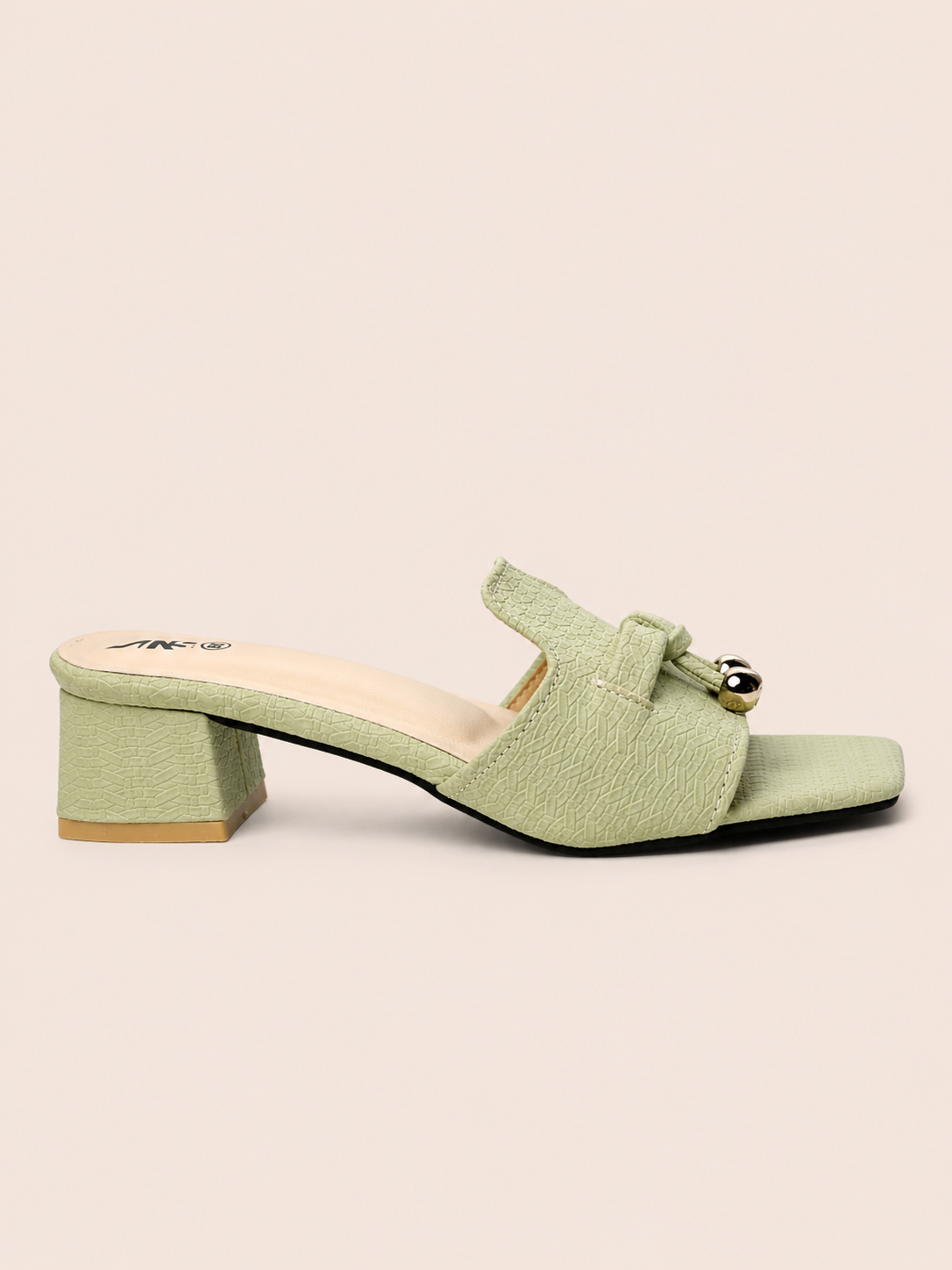 Luxury Women's Textured Slide Block Heel Sandals – Comfortable Fashion Heels