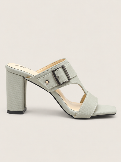 Women’s Block Heel Sandals with Buckle Strap  | Nawabi Shoes