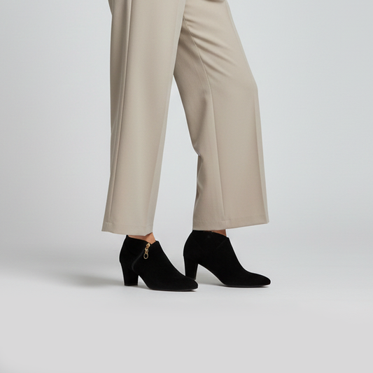 Ankle Boots with Zipper - Stylish Low Heel Booties | Nawabi Shoes BD