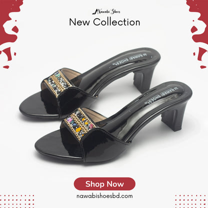 Buy Gorgeous Cream Block Heels Luxury Shoes | Nawabi Shoes BD - Nawabi Shoes BD