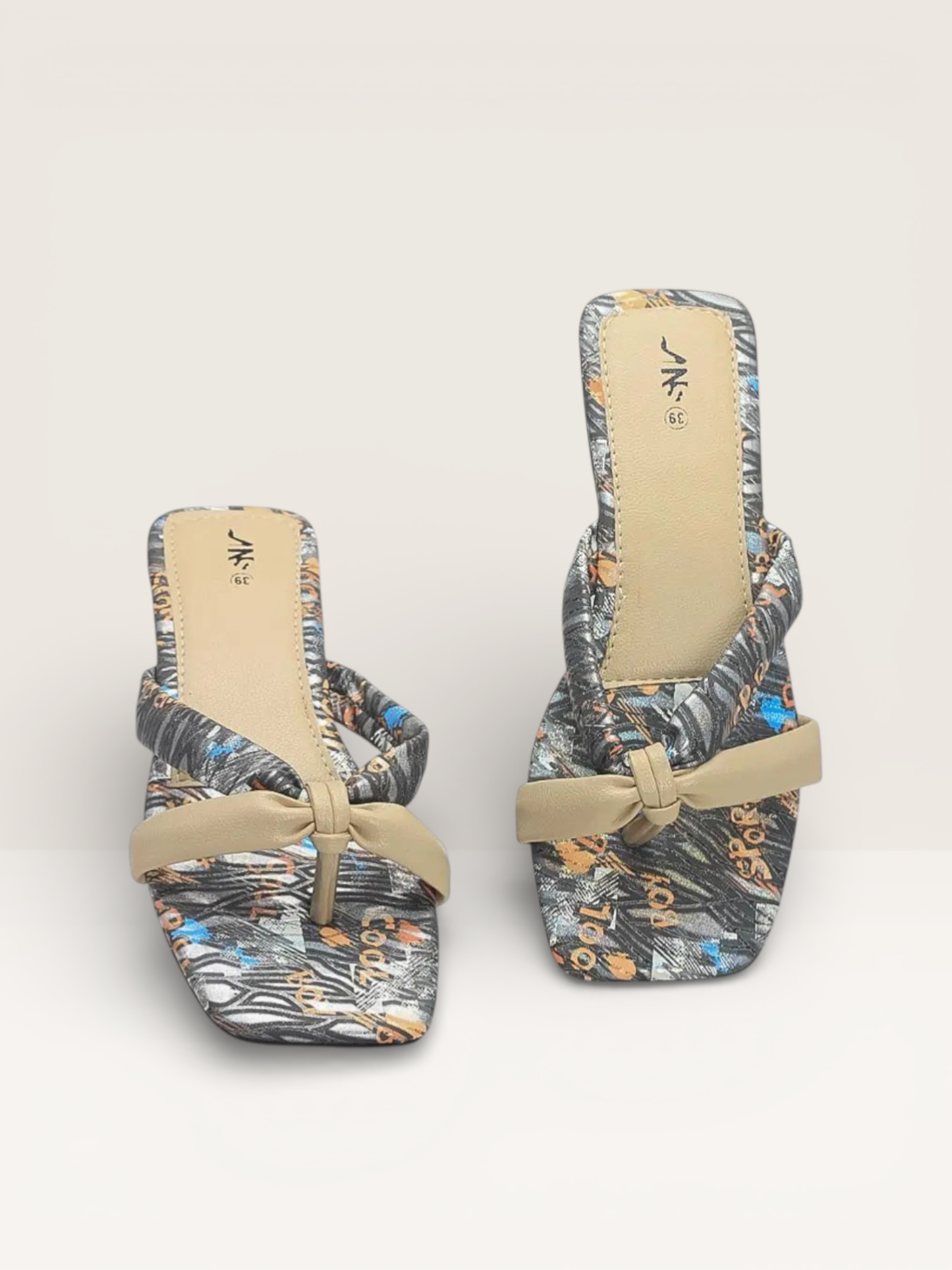 Knotted Strap Flat Sandals - Stylish Minimalist Flats with Square Toe - Nawabi Shoes BD