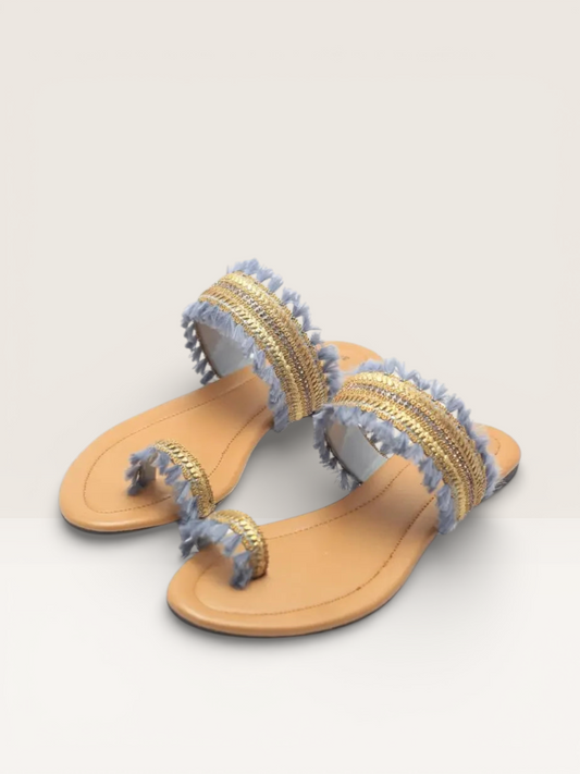 Nagra Classy Flat Sandals | Nawabi Shoes BD - Nawabi Shoes BD