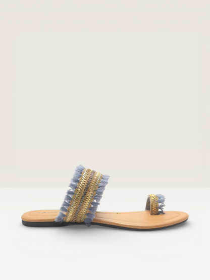 Nagra Classy Flat Sandals | Nawabi Shoes BD - Nawabi Shoes BD