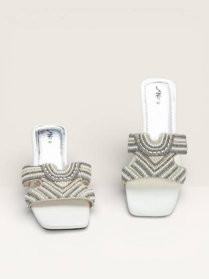 Stone Slippers for Women | Fancy Ladies Flat Sandals Price in BD - Nawabi Shoes BD