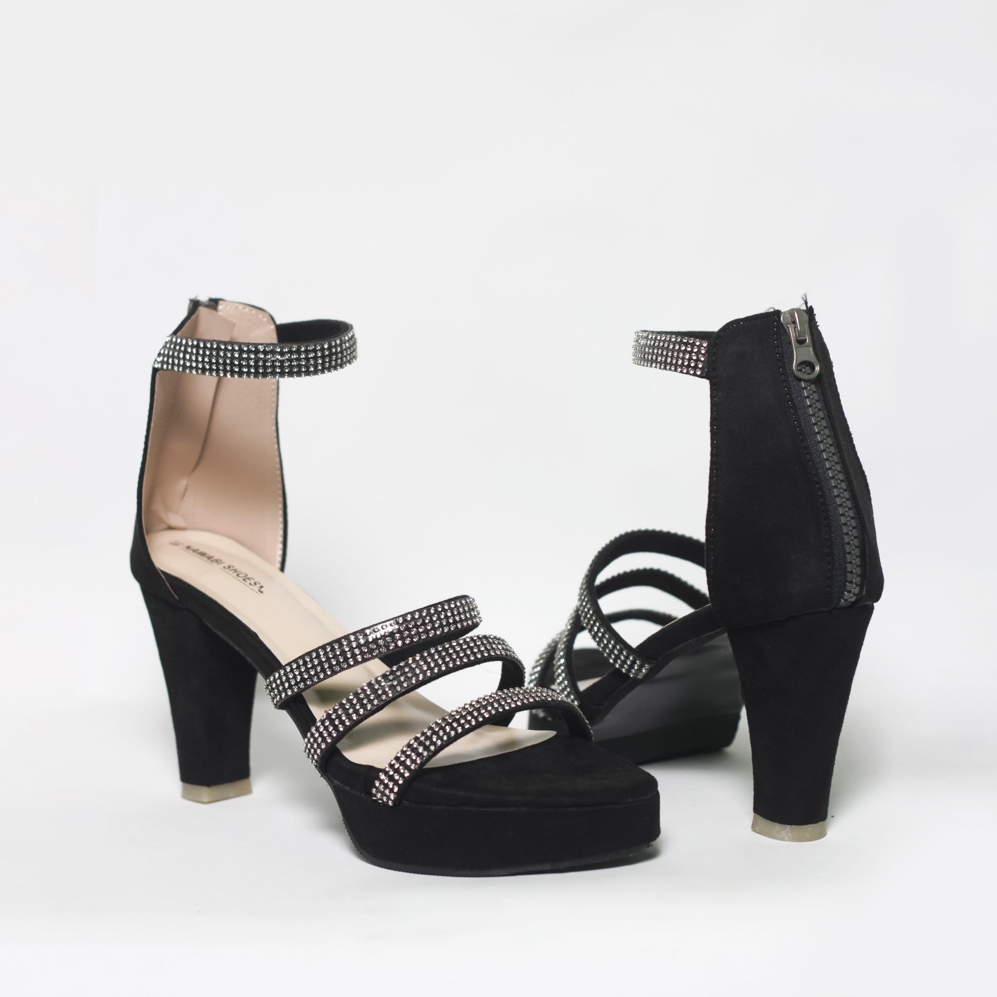 Black Balance Heel Women's Shoes 