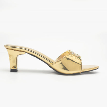 Gold Gorgeous Cream Block Heels-Nawabi Shoes BD