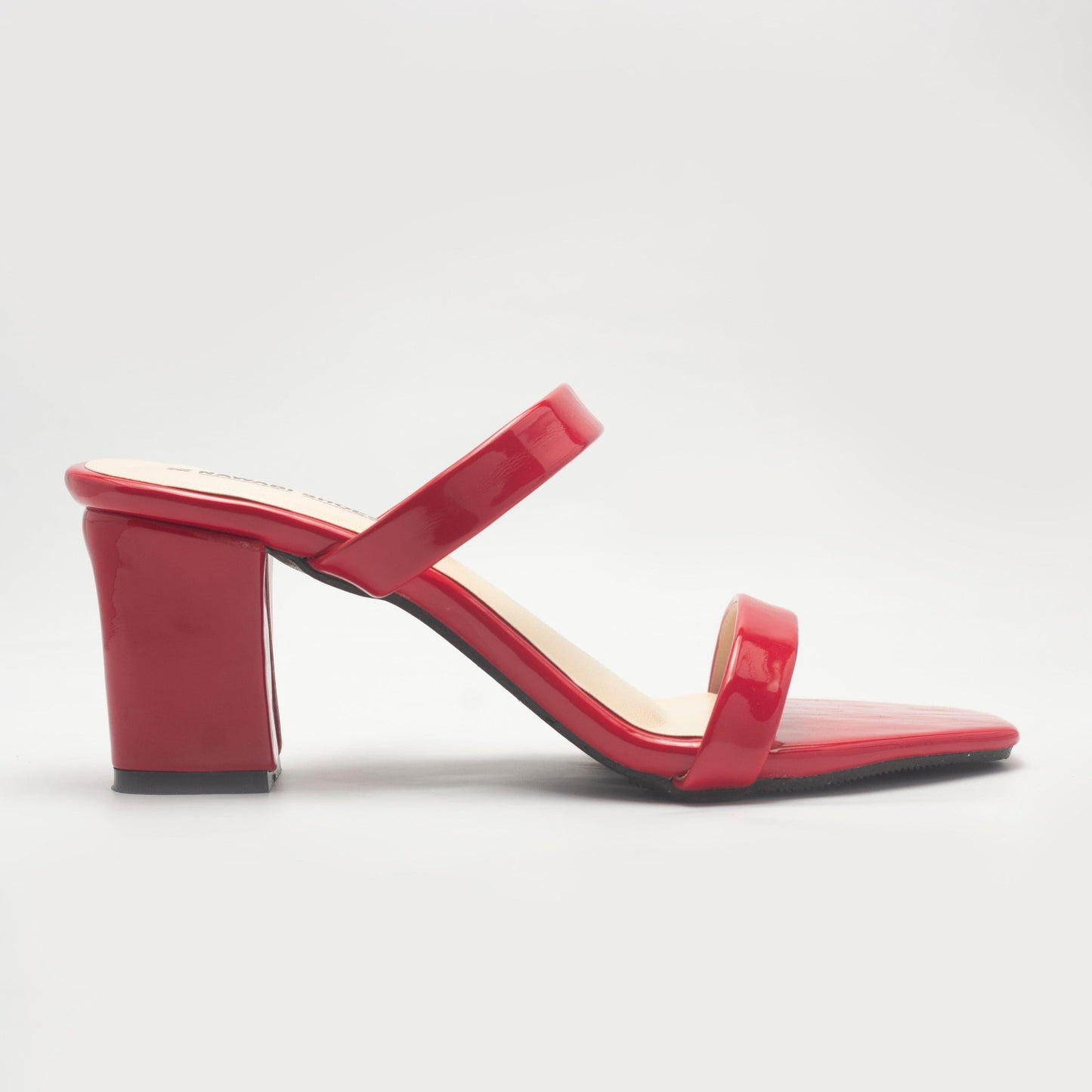 Open Low Red Block Heels-Nawabi Shoes BD