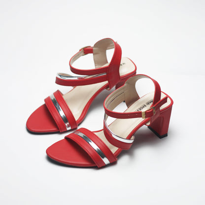 Nawabi Shoes BD Shoes 35 / Red Block Heels Luxury Shoes