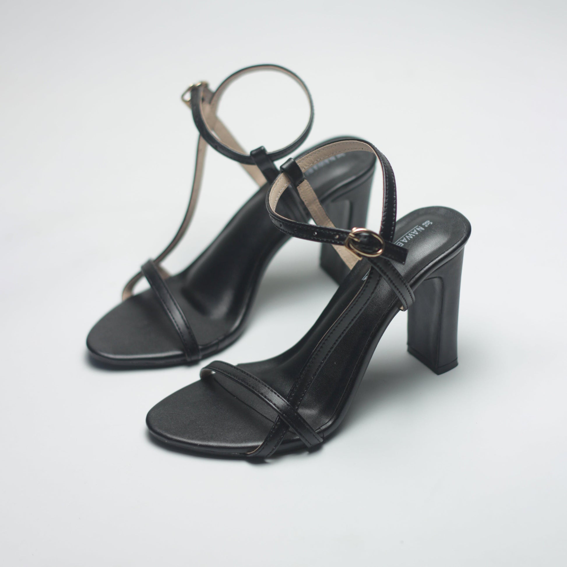 Black 4 inch Block Heels Luxury Shoes-Nawabi Shoes BD