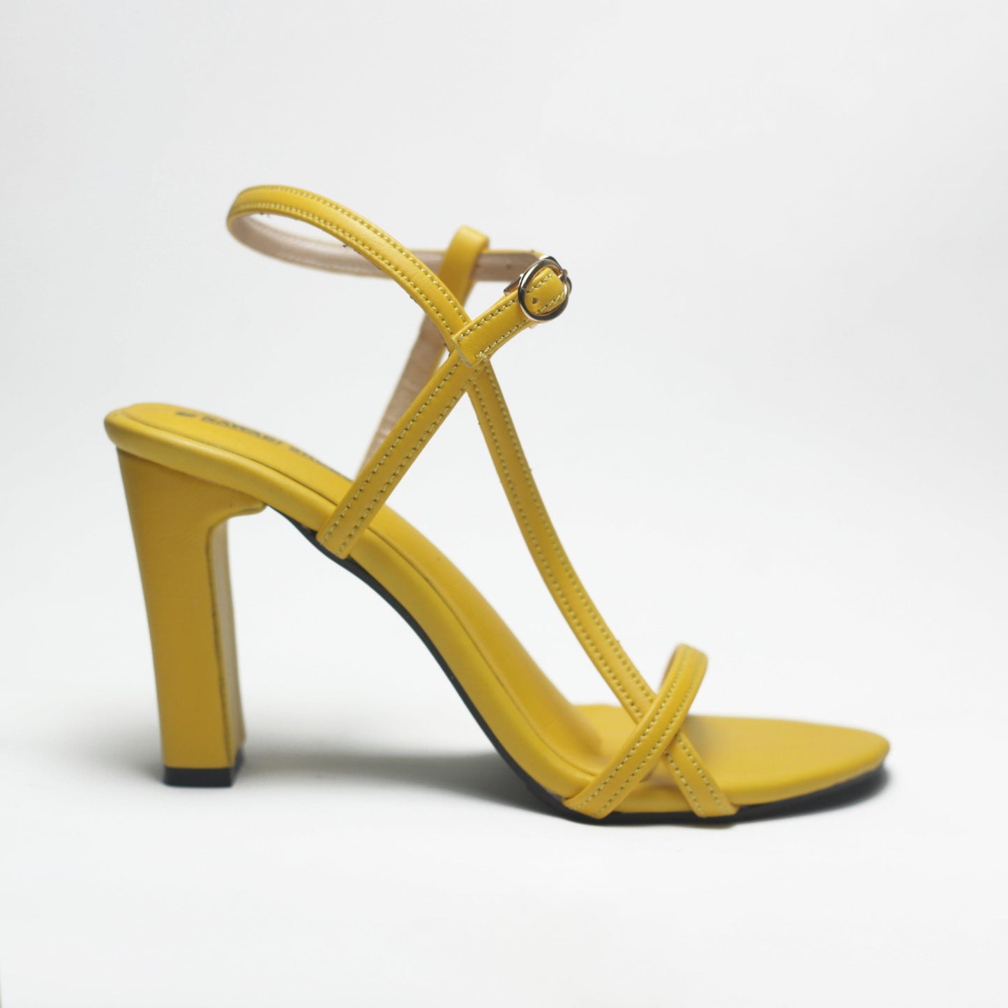 Yellow 4 inch Block Heels Luxury Shoes-Nawabi Shoes BD