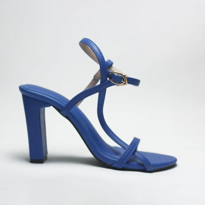 Royal Blue 4 inch Block Heels Luxury Shoes-Nawabi Shoes BD
