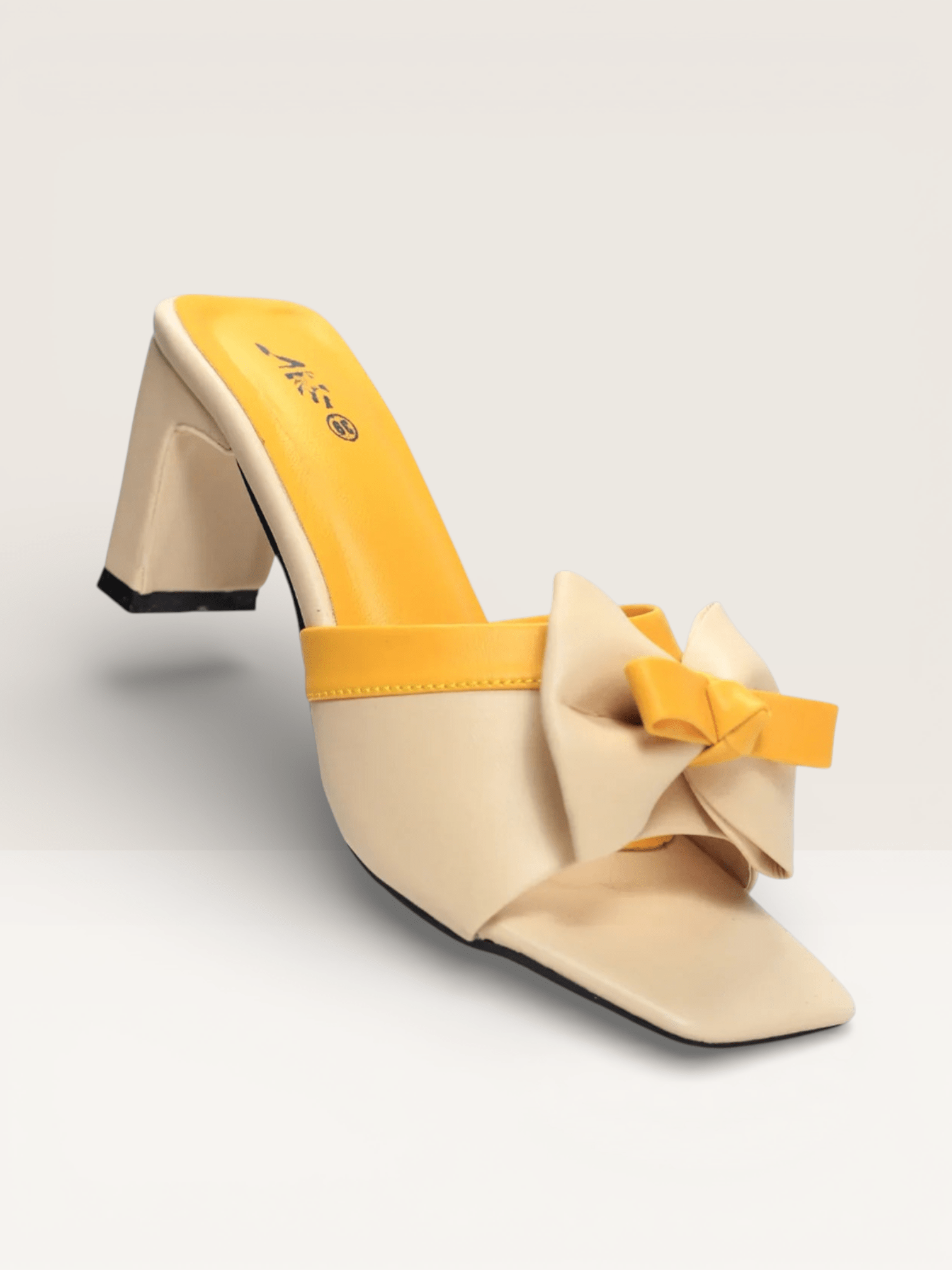 Bow Block Heel Mules for Women | Nawabi Shoes BD - Nawabi Shoes BD