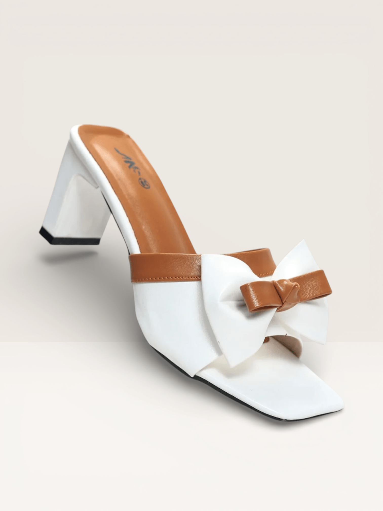 Bow Block Heel Mules for Women | Nawabi Shoes BD - Nawabi Shoes BD