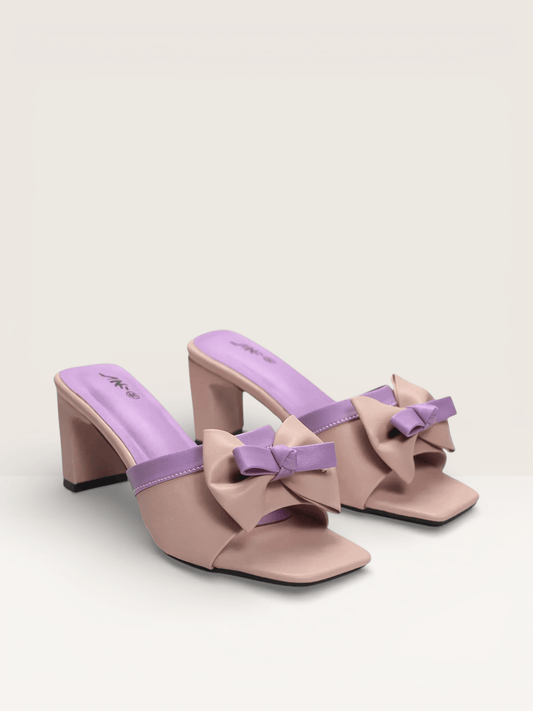 Bow Block Heel Mules for Women | Nawabi Shoes BD - Nawabi Shoes BD
