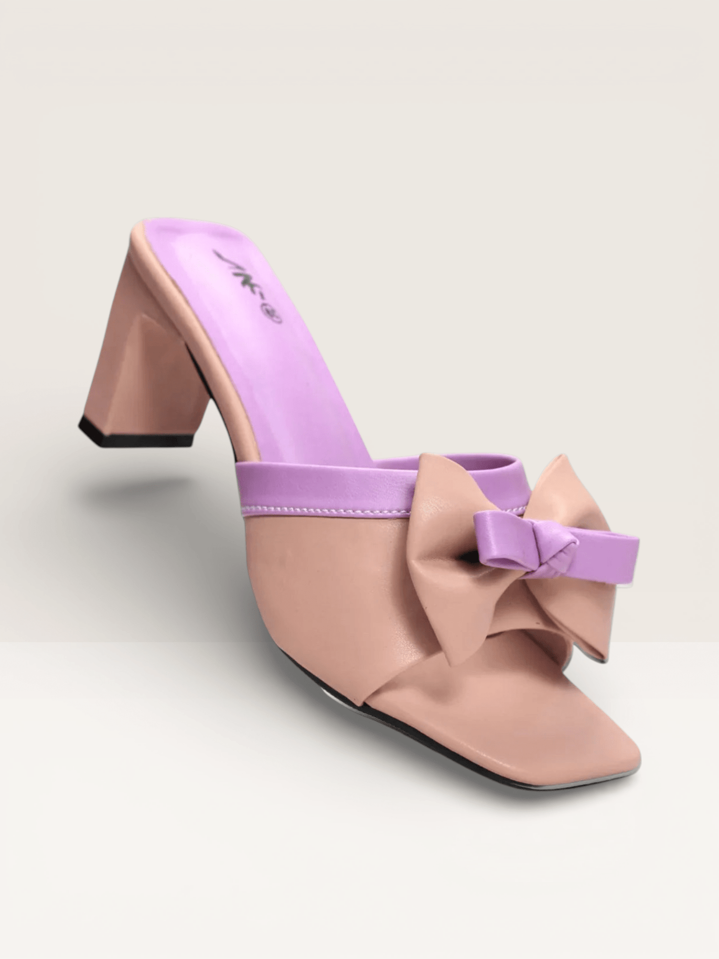 Bow Block Heel Mules for Women | Nawabi Shoes BD - Nawabi Shoes BD