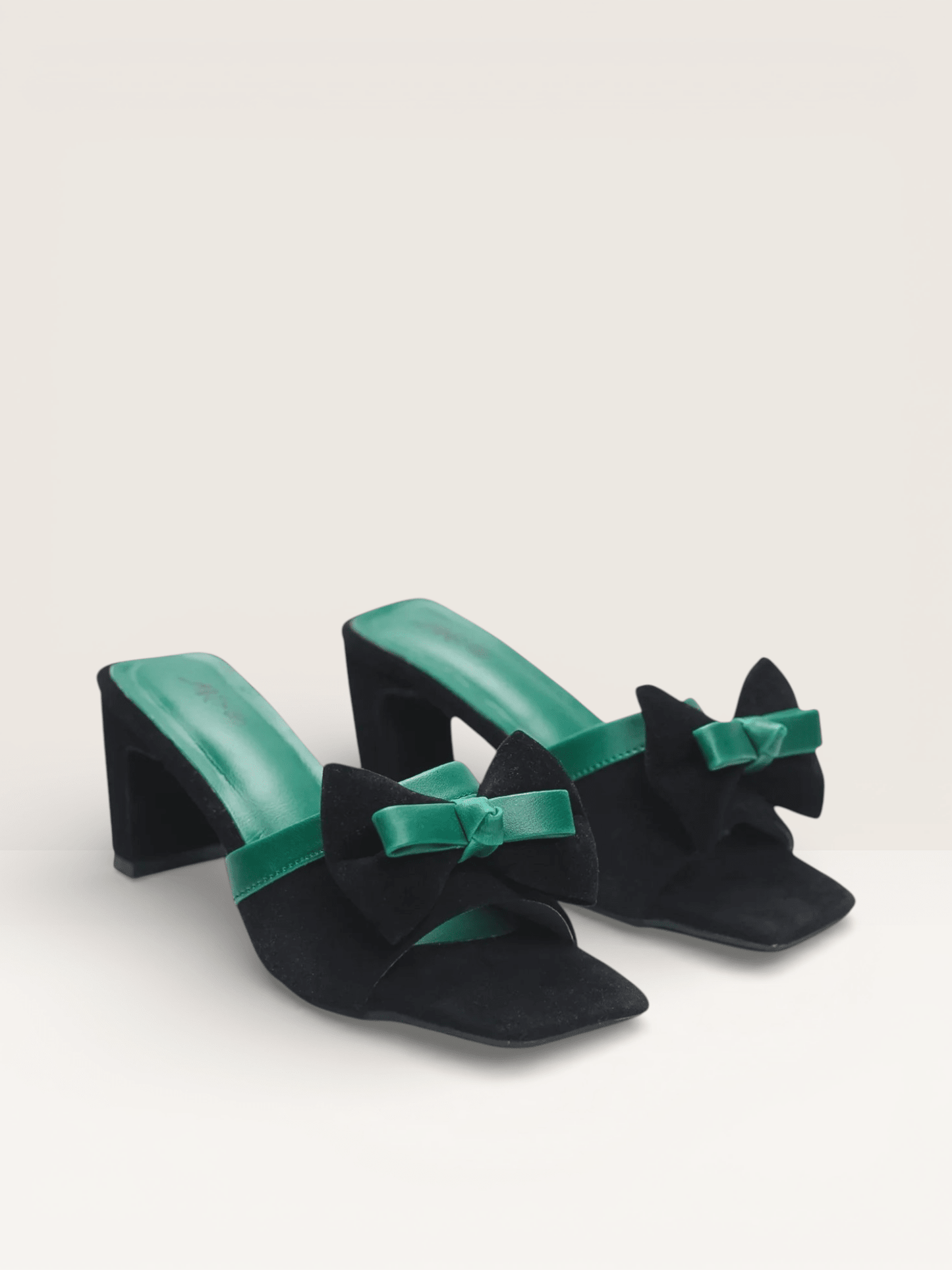 Bow Block Heel Mules for Women | Nawabi Shoes BD - Nawabi Shoes BD