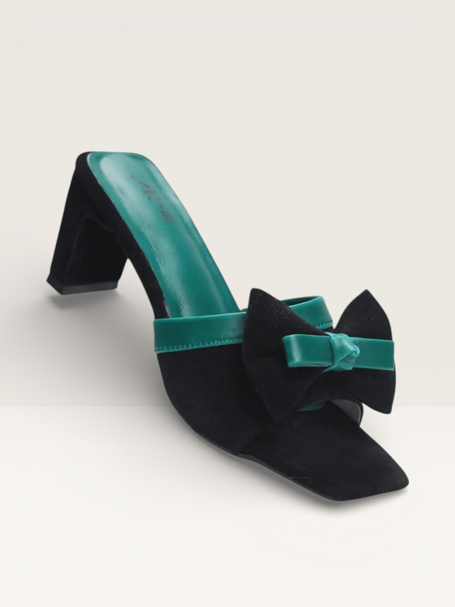 Bow Block Heel Mules for Women | Nawabi Shoes BD - Nawabi Shoes BD