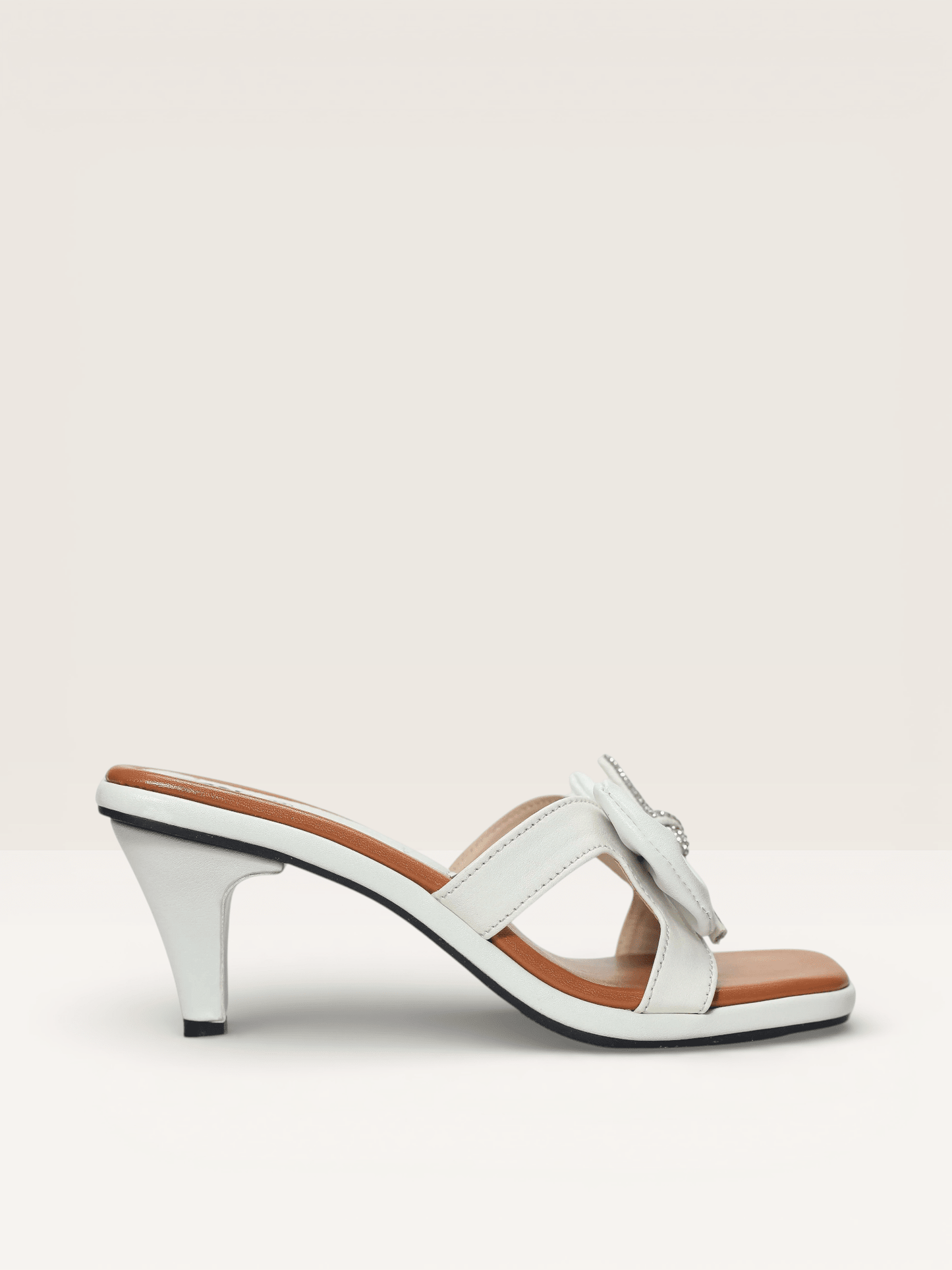 Bow Detail Pencil Heels with Square Toe Nawabi Shoes BD - Nawabi Shoes BD