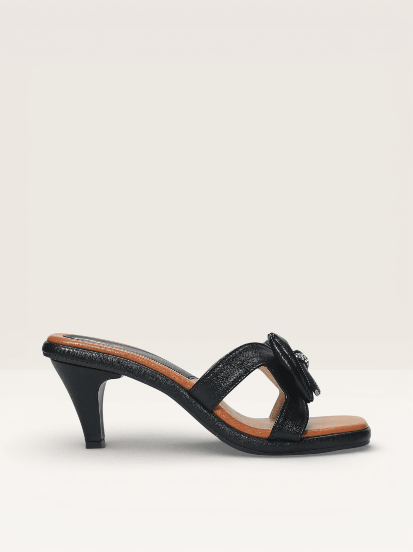 Bow Detail Pencil Heels with Square Toe Nawabi Shoes BD - Nawabi Shoes BD