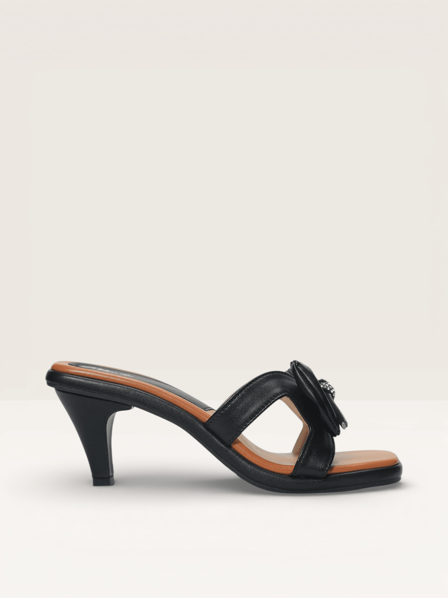 Bow Detail Pencil Heels with Square Toe Nawabi Shoes BD - Nawabi Shoes BD