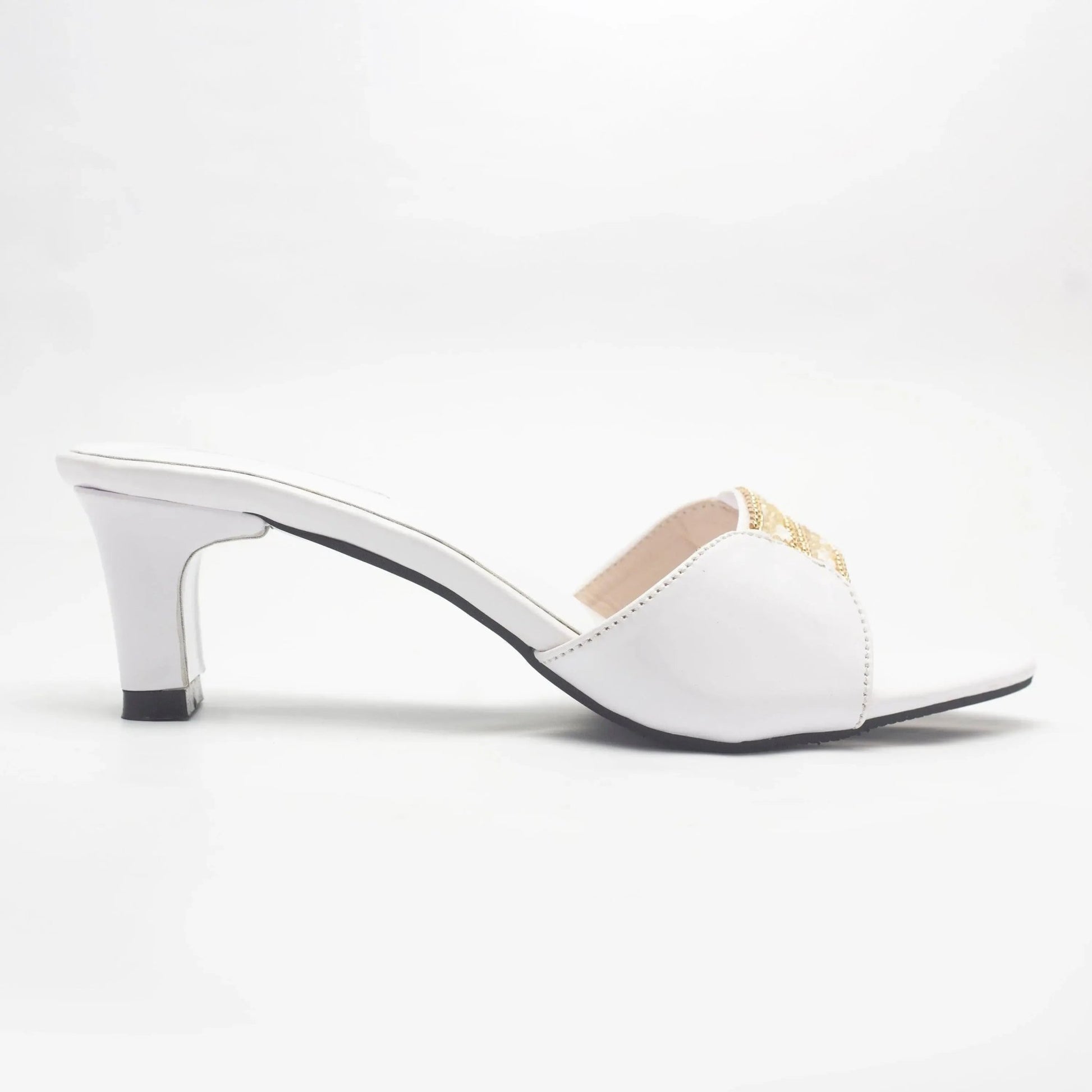 Buy Gorgeous Cream Block Heels Luxury Shoes | Nawabi Shoes BD - Nawabi Shoes BD