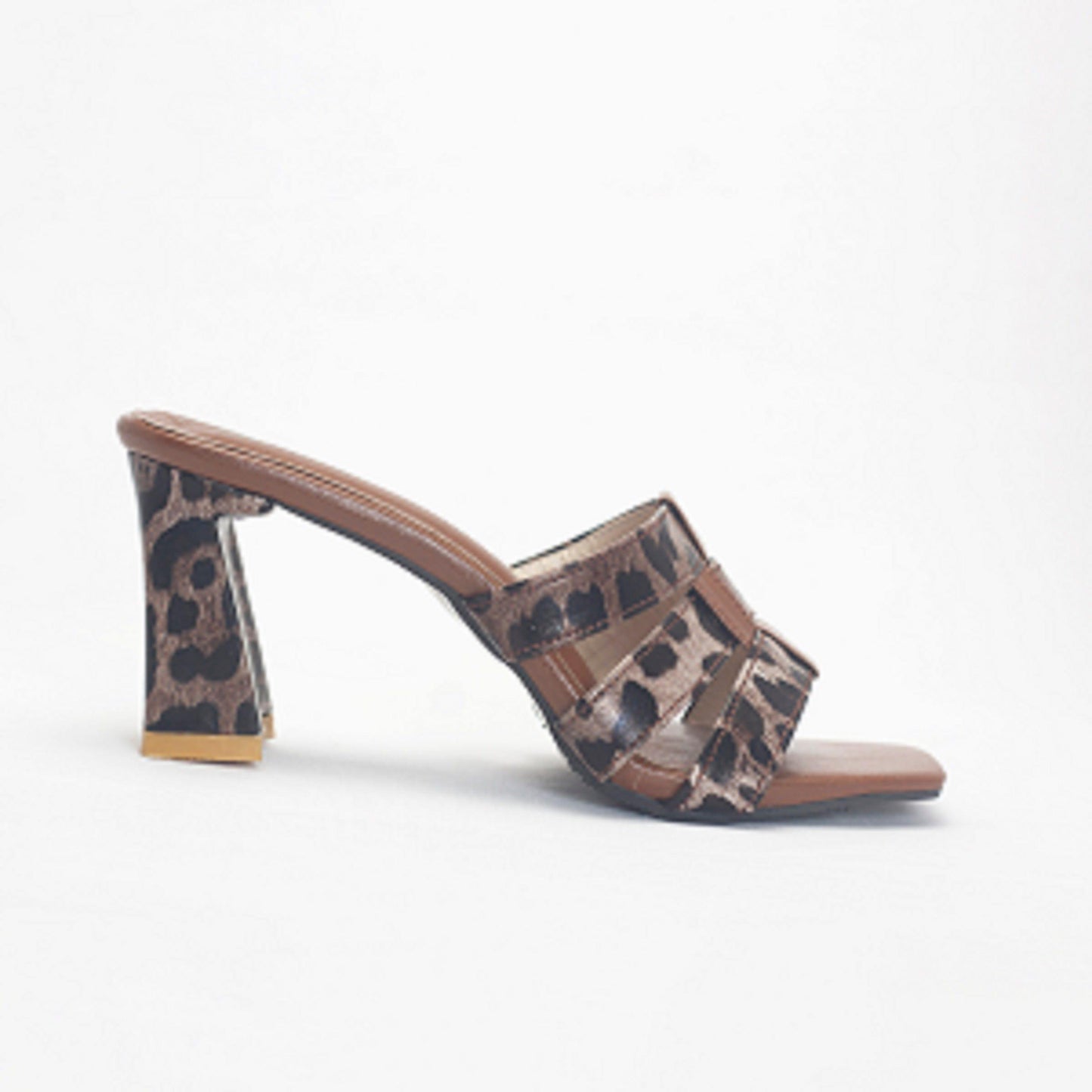 Left-Side-Brown-Cheetah-Print-Heels-Mules-For-Women's